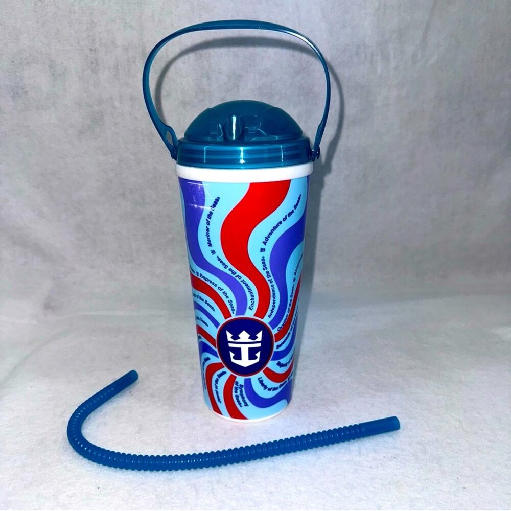 Royal Caribbean 11” Reusable Plastic Travel Tumbler Cup Coca Cola Souvenir